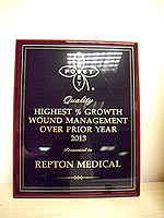 Award Poseys Highest Growth for Wound Management 2013